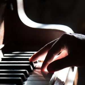 piano, hand, playing